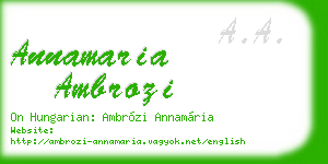 annamaria ambrozi business card