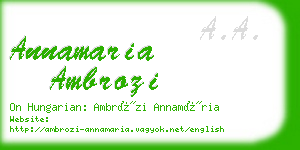 annamaria ambrozi business card